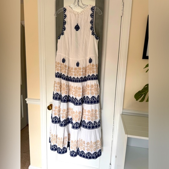 Figue Betty Embroidered Maxi Dress Cottagecore Boho Coastal - Picture 11 of 14